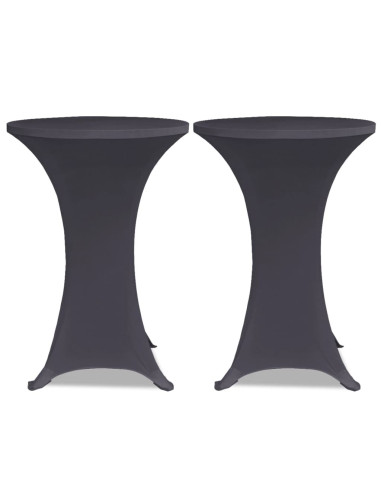 Copertura Elastica per Tavolo 70 cm Antracite 2 pz