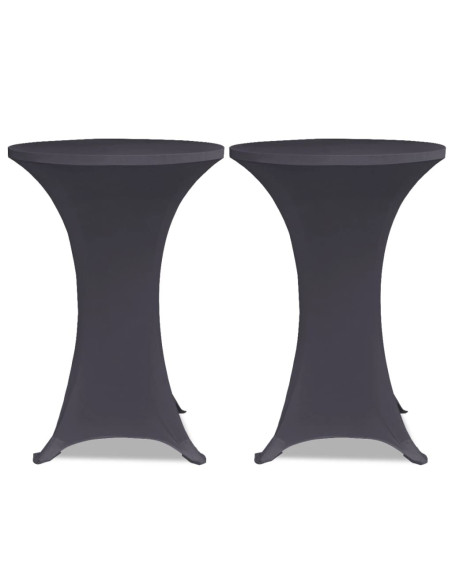 Copertura Elastica per Tavolo 70 cm Antracite 2 pz