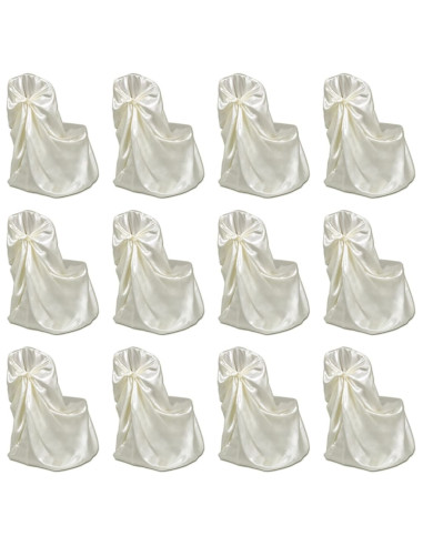 Coprisedie per Feste di Matrimonio 12 pz Crema