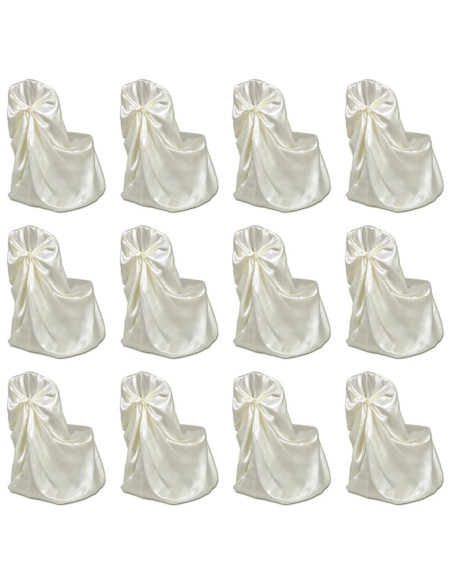 Coprisedie per Feste di Matrimonio 12 pz Crema