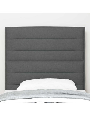 Testiera con testiera Grigio scuro 100 cm Pelle Sintetica