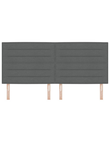 Testiera con testiera Grigio scuro 200 cm Pelle Sintetica