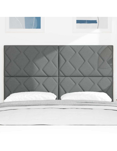 Testiera con testiera Grigio scuro 160 cm Pelle Sintetica