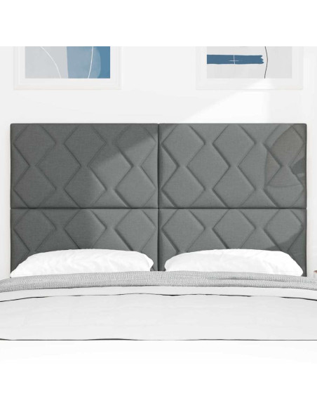 Testiera con testiera Grigio scuro 160 cm Pelle Sintetica