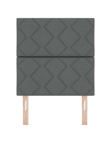 Testiera con testiera Grigio scuro 80 cm Pelle Sintetica