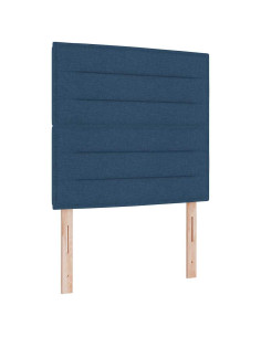 Letto a Sorgente LED con materasso Blu 120 x 190 cm Tessuto 2