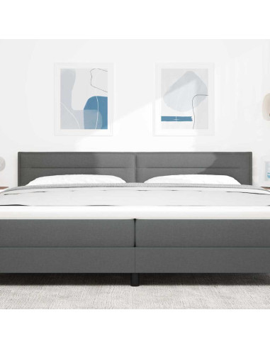 Testiera LED con testiera Grigio scuro 200 cm Poliestere