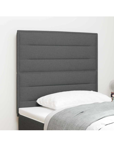 Testiera LED con testiera Grigio scuro 100 cm Poliestere