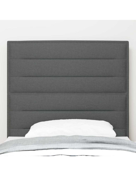 Testiera LED con testiera Grigio scuro 100 cm Poliestere