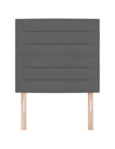 Testiera LED con testiera Grigio scuro 100 cm Poliestere