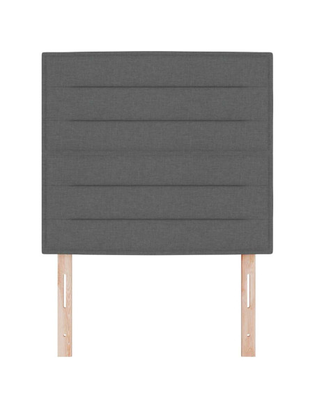 Testiera LED con testiera Grigio scuro 100 cm Poliestere