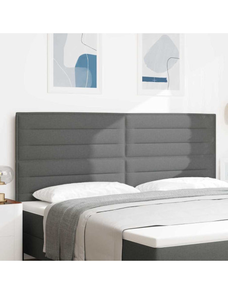 Testiera LED con testiera Grigio scuro 200 cm Poliestere