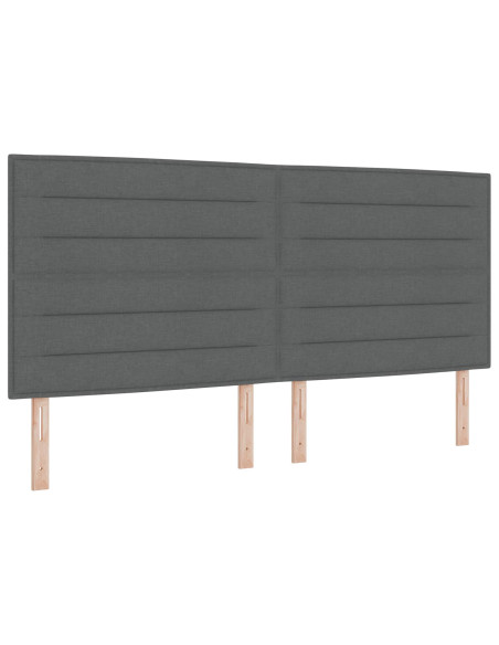 Testiera LED con testiera Grigio scuro 200 cm Poliestere