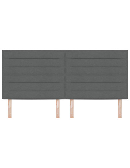 Testiera LED con testiera Grigio scuro 200 cm Poliestere