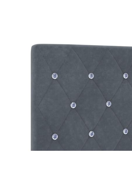 Testiera LED con testiera Grigio scuro 90 cm Poliestere