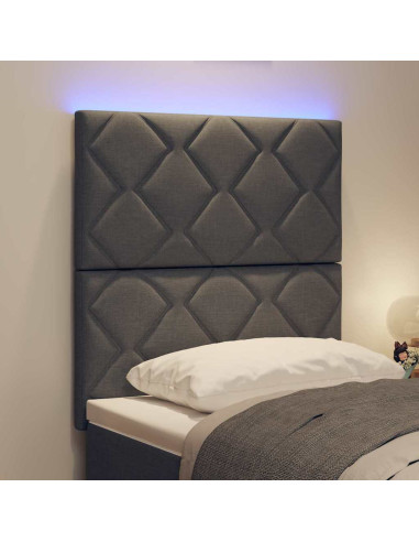 Testiera con testiera Grigio 80 cm Tessuto