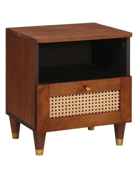 Armadio da Notte con cassetto Marrone 40 x 33 x 46 cm