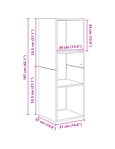 Set mobile TV 4 pcs Rovere Nero Legno multistrato