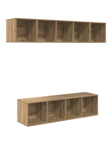 Set mobile TV 4 pcs Rovere artigianale Legno multistrato