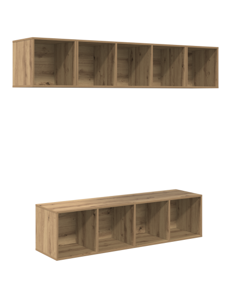 Set mobile TV 4 pcs Rovere artigianale Legno multistrato