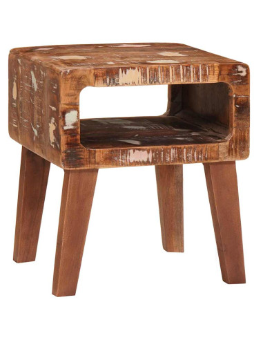 Tavolino Marrone 40 x 32 x 46 cm Legno Recuperato Massello
