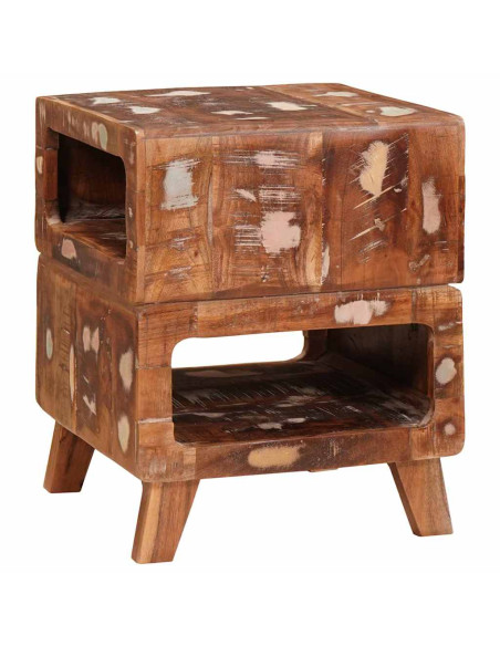 Tavolino Marrone 40 x 40 x 49 cm Legno Recuperato Massello