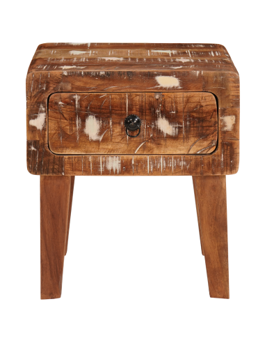 Tavolino Marrone 40 x 32 x 46 cm Legno Recuperato Massello