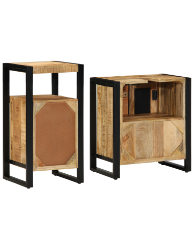 Set di mobili per il bagno 2 pcs Legno di mango massello