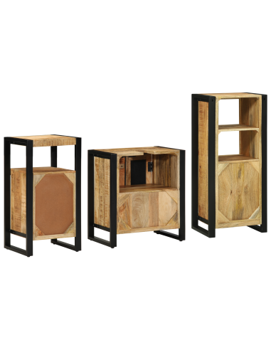 Set di mobili per il bagno 3 pcs Legno di mango massello