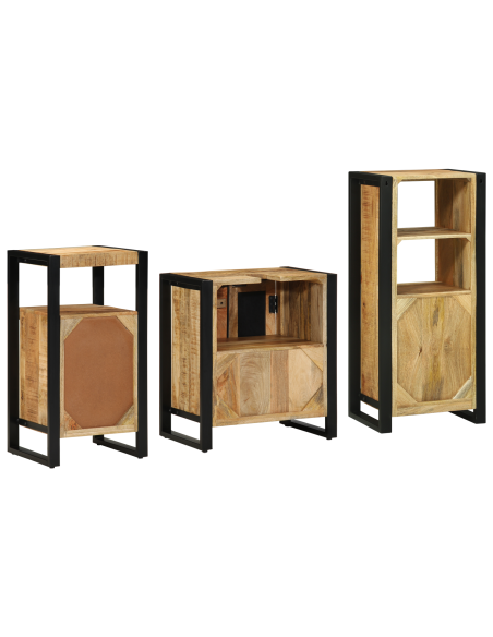 Set di mobili per il bagno 3 pcs Legno di mango massello