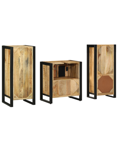 Set di mobili per il bagno 3 pcs Legno di mango massello