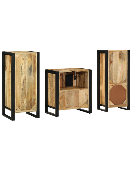 Set di mobili per il bagno 3 pcs Legno di mango massello