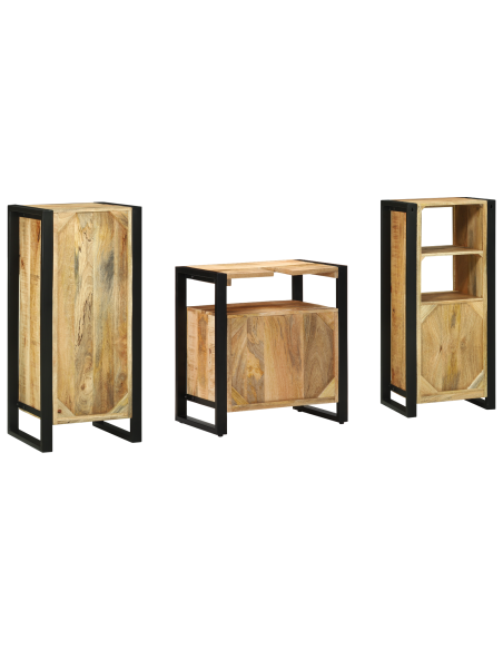 Set di mobili per il bagno 3 pcs Legno di mango massello