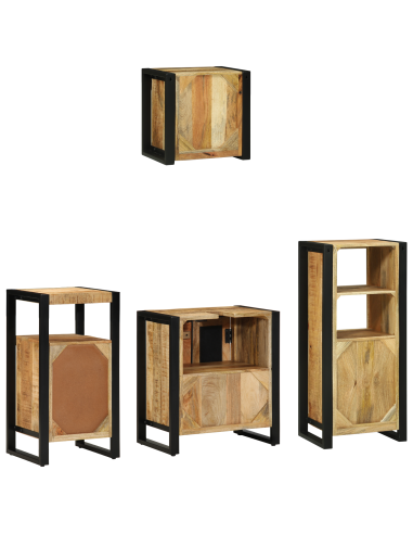 Set di mobili per il bagno 4 pcs Legno di mango massello