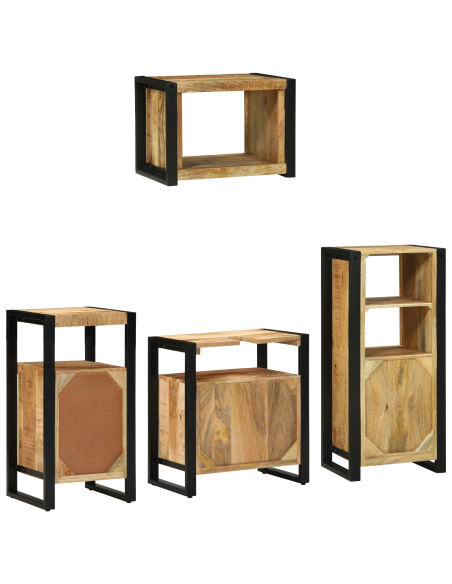 Set di mobili per il bagno 4 pcs Legno di mango massello