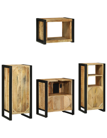 Set di mobili per il bagno 4 pcs Legno di mango massello
