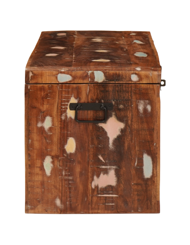 Scatola di Stoccaggio con porta Marrone Legno di mango massello