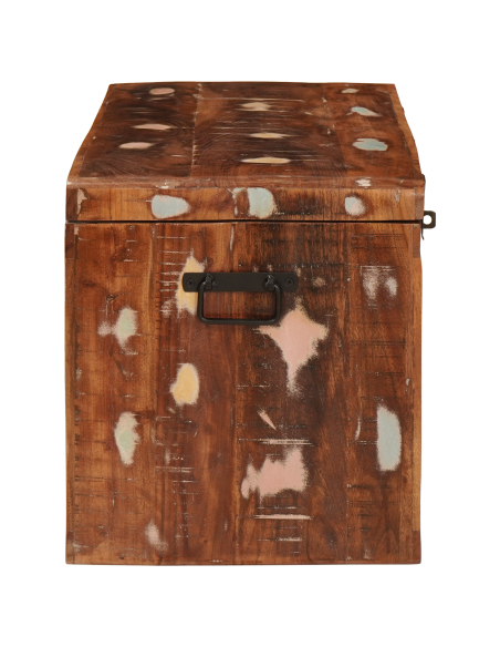 Scatola di Stoccaggio con porta Marrone Legno di mango massello