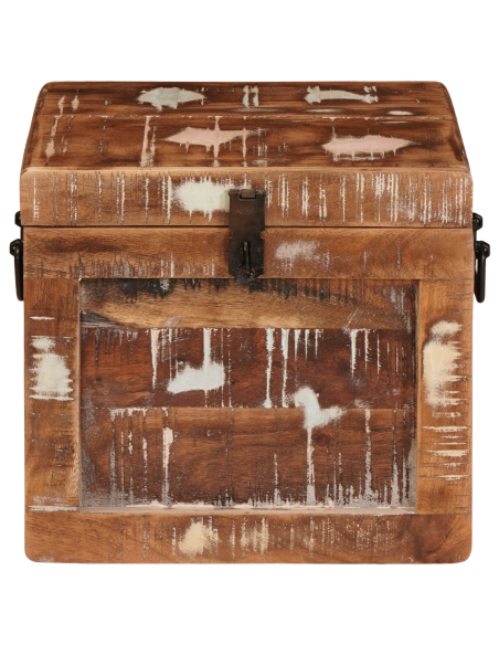 Scatola di Stoccaggio con porta Marrone Legno di mango massello