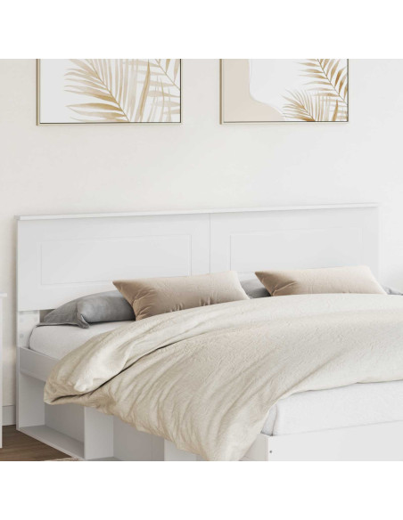 Testiera con testiera Bianco 200 cm Legno multistrato