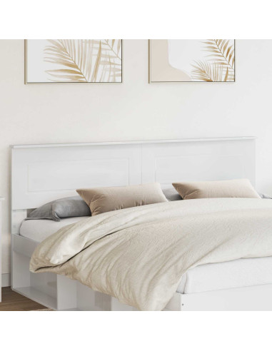 Testiera con testiera Bianco Lucido 200 cm Legno multistrato
