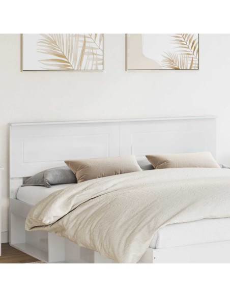 Testiera con testiera Bianco Lucido 200 cm Legno multistrato