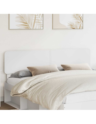 Testiera con testiera Bianco 200 cm Legno multistrato