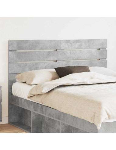 Testiera con testiera Grigio cemento 140 cm Legno multistrato