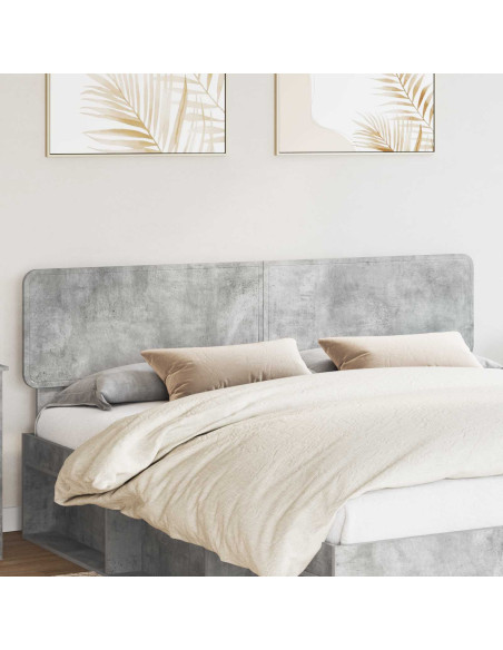 Testiera con testiera Grigio cemento 200 cm Legno multistrato