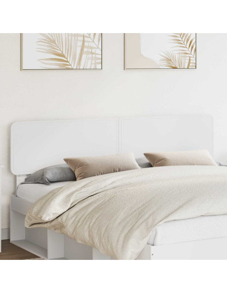 Testiera con testiera Bianco 180 cm Legno multistrato