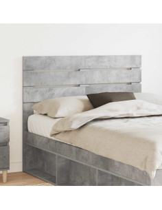 Testiera con testiera Grigio cemento 135 cm Legno multistrato