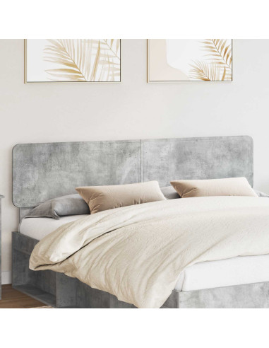 Testiera con testiera Grigio cemento 180 cm Legno multistrato