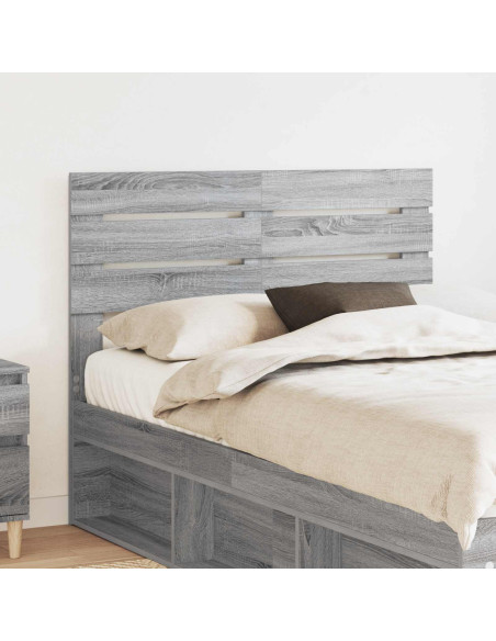 Testiera con testiera Grigio Sonoma 135 cm Legno multistrato