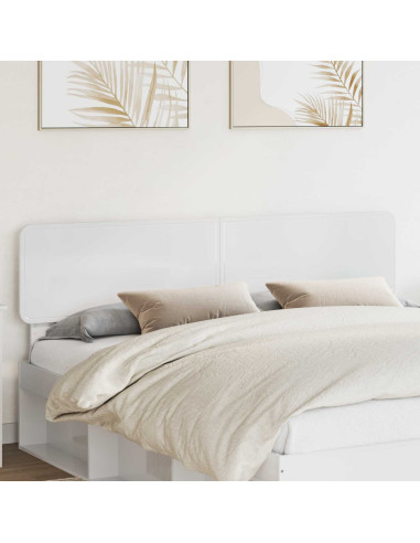 Testiera con testiera Bianco Lucido 180 cm Legno multistrato
